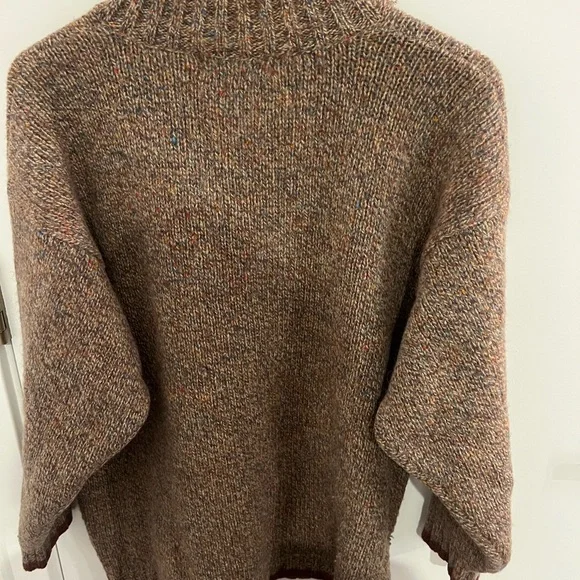Vintage Eddie Bauer Brown 100% Wool Sweater Hong Kong L - Picture 5 of 6